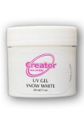 CREATOR UV GEL  BULDER SNOW WHITE 1 oz  УФ Гель стороительный ультрабелый 28мл.  