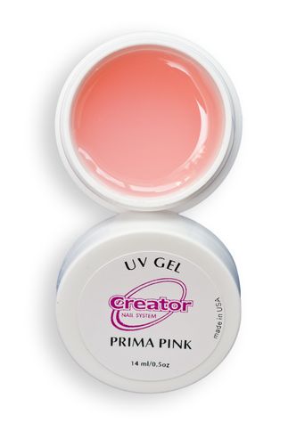 CREATOR UV GEL PRIMA  PINK УФ 1/2 oz Гель строительный, натурально-розовый  14 мл.