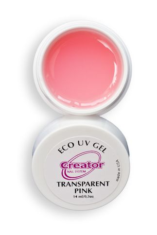CREATOR UV GEL Eco Transparent Pink 0,5 oz гель однофазный низкотемпературный  натурально-розовый 14г