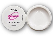 CREATOR UV  GEL  BULDER SNOW WHITE 1/2 oz     14 .   	